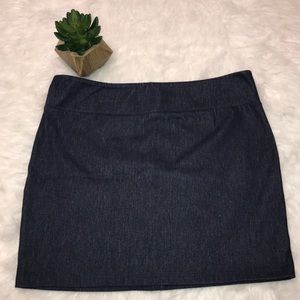 Dark denim Stretch Mini Skirt- One Clothing Medium